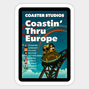 Coastin' Thru Europe Sticker